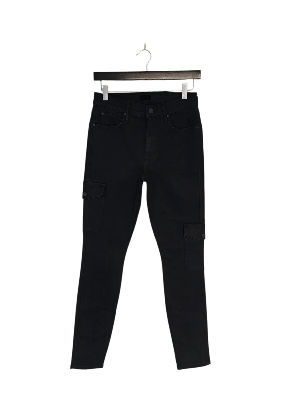 MOTHER The Charmer Cargo‎ High Rise Skinny Not Guilty Black Jeans 26 NWT